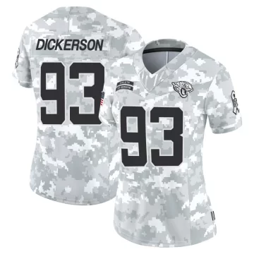 Women's Jacksonville Jaguars ＃93 Matt Dickerson Arctic Camo Limited 2024 Salute to Service Jersey