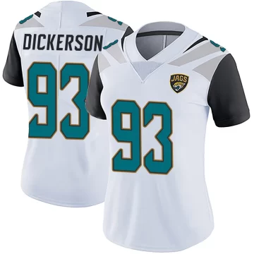 Women's Jacksonville Jaguars ＃93 Matt Dickerson White Limited Vapor Untouchable Jersey