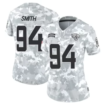 Women's Jacksonville Jaguars ＃94 Maason Smith Arctic Camo Limited 2024 Salute to Service Jersey