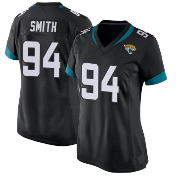 Women's Jacksonville Jaguars ＃94 Maason Smith Black Game Jersey
