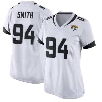 Women's Jacksonville Jaguars ＃94 Maason Smith White Game Jersey