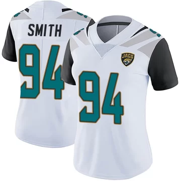 Women's Jacksonville Jaguars ＃94 Maason Smith White Limited Vapor Untouchable Jersey