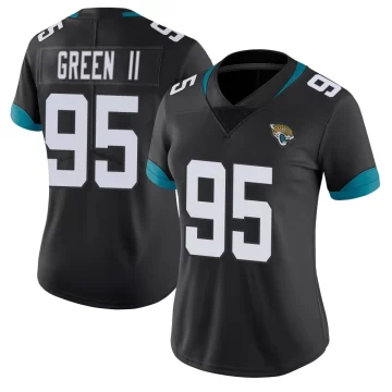 Women's Jacksonville Jaguars ＃95 B.J. Green II Black Limited Vapor Untouchable Jersey
