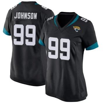Women's Jacksonville Jaguars ＃99 Austin Johnson Black Game Jersey