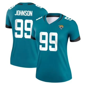 Women's Jacksonville Jaguars ＃99 Austin Johnson Teal Legend Jersey