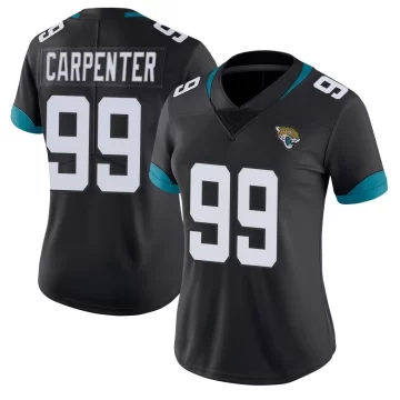 Women's Jacksonville Jaguars ＃99 James Carpenter Black Limited Vapor Untouchable Jersey