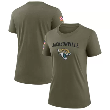 Women's Jacksonville Jaguars Olive Legend 2022 Salute To Service T-Shirt