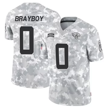 Youth Jacksonville Jaguars ＃0 Chandler Brayboy Arctic Camo Limited 2024 Salute to Service Jersey