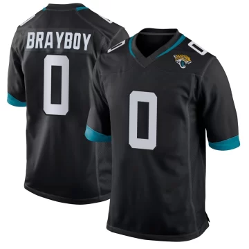 Youth Jacksonville Jaguars ＃0 Chandler Brayboy Black Game Jersey