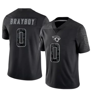Youth Jacksonville Jaguars ＃0 Chandler Brayboy Black Limited Reflective Jersey