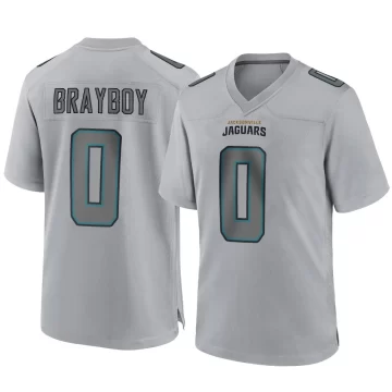 Youth Jacksonville Jaguars ＃0 Chandler Brayboy Gray Game Atmosphere Fashion Jersey