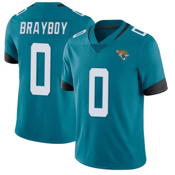 Youth Jacksonville Jaguars ＃0 Chandler Brayboy Teal Limited Vapor Untouchable Jersey