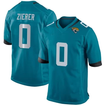 Youth Jacksonville Jaguars ＃0 Kilian Zierer Teal Game Jersey