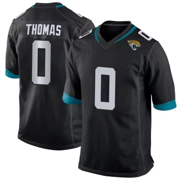 Youth Jacksonville Jaguars ＃0 Trevian Thomas Black Game Jersey