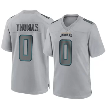 Youth Jacksonville Jaguars ＃0 Trevian Thomas Gray Game Atmosphere Fashion Jersey