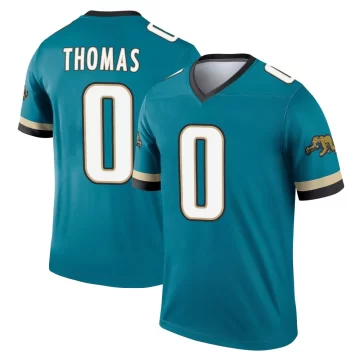 Youth Jacksonville Jaguars ＃0 Trevian Thomas Teal Legend Prowler Throwback Jersey