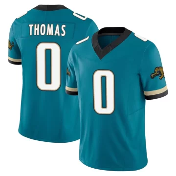 Youth Jacksonville Jaguars ＃0 Trevian Thomas Teal Limited Prowler Throwback Vapor F.U.S.E. Jersey