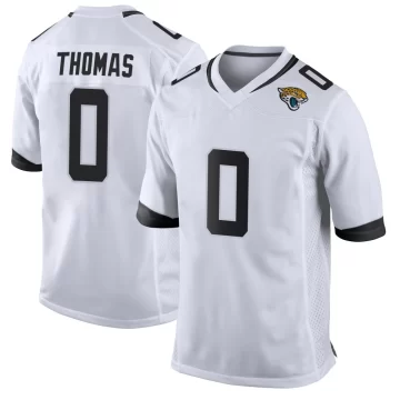 Youth Jacksonville Jaguars ＃0 Trevian Thomas White Game Jersey