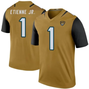 Youth Jacksonville Jaguars ＃1 Travis Etienne Jr. Gold Legend Color Rush Bold Jersey