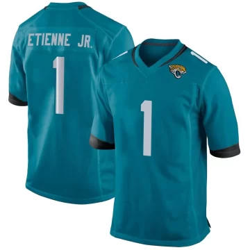Youth Jacksonville Jaguars ＃1 Travis Etienne Jr. Teal Game Jersey