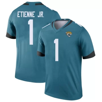 Youth Jacksonville Jaguars ＃1 Travis Etienne Jr. Teal Legend Color Rush Jersey