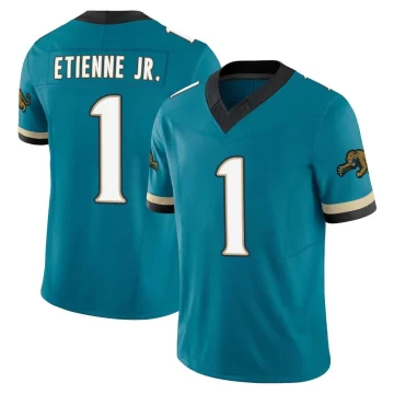 Youth Jacksonville Jaguars ＃1 Travis Etienne Jr. Teal Limited Prowler Throwback Vapor F.U.S.E. Jersey