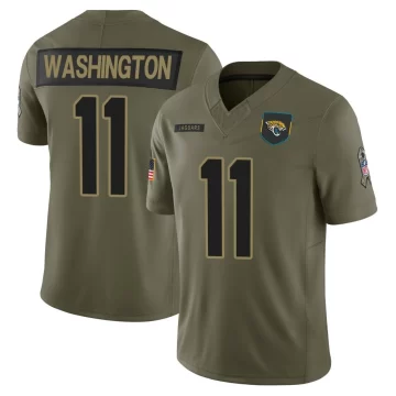 Youth Jacksonville Jaguars ＃11 Parker Washington Olive Limited 2025 Salute to Service Jersey