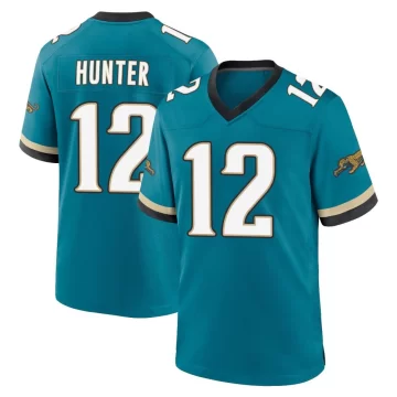 Youth Jacksonville Jaguars ＃12 Travis Hunter Teal Game Prowler Throwback Jersey