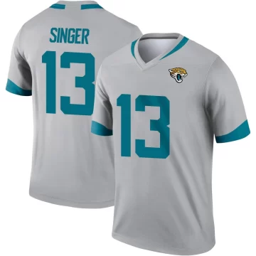Youth Jacksonville Jaguars ＃13 Dorian Singer Legend Silver Inverted Jersey
