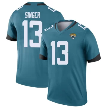 Youth Jacksonville Jaguars ＃13 Dorian Singer Teal Legend Color Rush Jersey