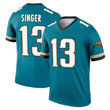 Youth Jacksonville Jaguars ＃13 Dorian Singer Teal Legend Prowler Throwback Jersey