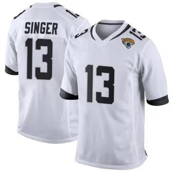 Youth Jacksonville Jaguars ＃13 Dorian Singer White Game Jersey