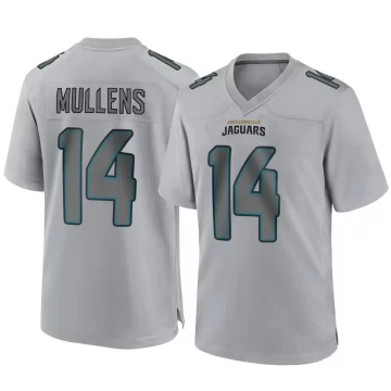 Youth Jacksonville Jaguars ＃14 Nick Mullens Gray Game Atmosphere Fashion Jersey