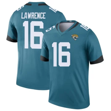 Youth Jacksonville Jaguars ＃16 Trevor Lawrence Teal Legend Color Rush Jersey
