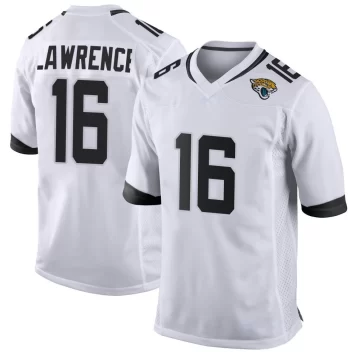 Youth Jacksonville Jaguars ＃16 Trevor Lawrence White Game Jersey