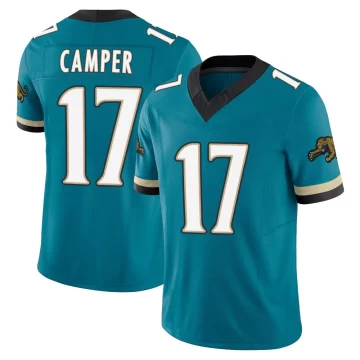 Youth Jacksonville Jaguars ＃17 Cam Camper Teal Limited Prowler Throwback Vapor F.U.S.E. Jersey