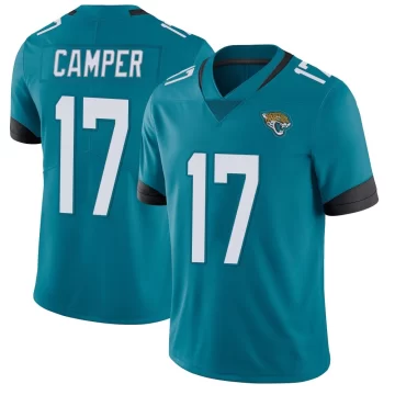 Youth Jacksonville Jaguars ＃17 Cam Camper Teal Limited Vapor Untouchable Jersey