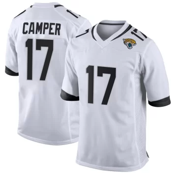 Youth Jacksonville Jaguars ＃17 Cam Camper White Game Jersey