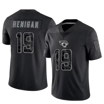 Youth Jacksonville Jaguars ＃19 Seth Henigan Black Limited Reflective Jersey