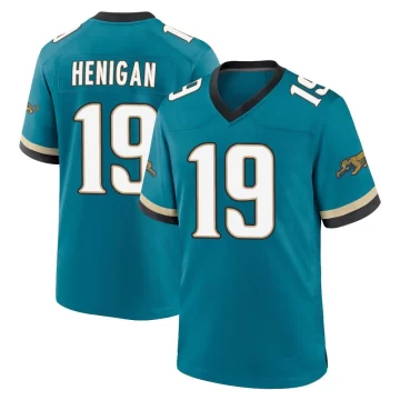 Youth Jacksonville Jaguars ＃19 Seth Henigan Teal Game Prowler Throwback Jersey