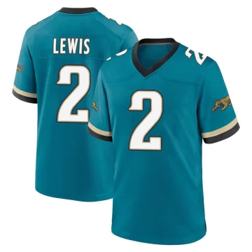 Youth Jacksonville Jaguars ＃2 Jourdan Lewis Teal Game Prowler Throwback Jersey