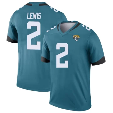 Youth Jacksonville Jaguars ＃2 Jourdan Lewis Teal Legend Color Rush Jersey