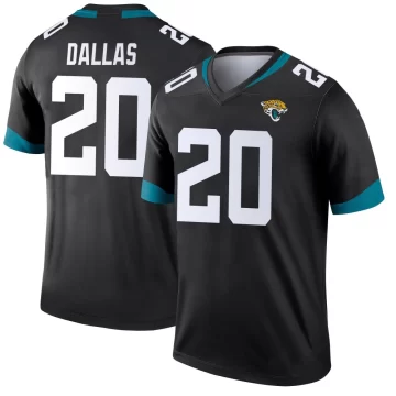 Youth Jacksonville Jaguars ＃20 DeeJay Dallas Black Legend Jersey