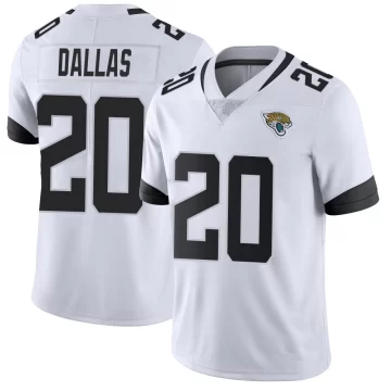 Youth Jacksonville Jaguars ＃20 DeeJay Dallas White Limited Vapor Untouchable Jersey