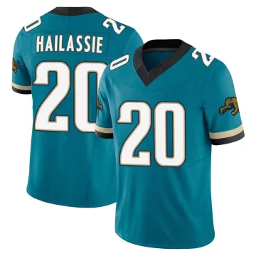 Youth Jacksonville Jaguars ＃20 Kahlef Hailassie Teal Limited Prowler Throwback Vapor F.U.S.E. Jersey