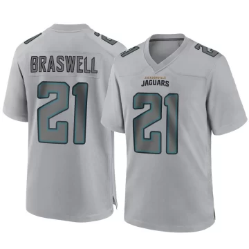 Youth Jacksonville Jaguars ＃21 Christian Braswell Gray Game Atmosphere Fashion Jersey