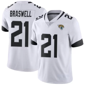 Youth Jacksonville Jaguars ＃21 Christian Braswell White Limited Vapor Untouchable Jersey