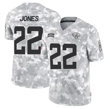 Youth Jacksonville Jaguars ＃22 Jarrian Jones Arctic Camo Limited 2024 Salute to Service Jersey