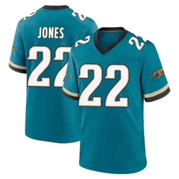 Youth Jacksonville Jaguars ＃22 Jarrian Jones Teal Game Prowler Throwback Jersey