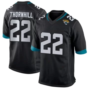 Youth Jacksonville Jaguars ＃22 Juan Thornhill Black Game Jersey